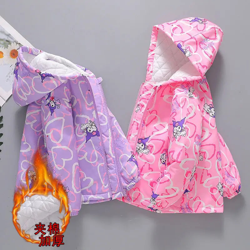 Teen Girls’ Jacket – Hooded Cotton Clip Coat