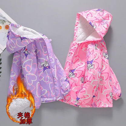 Teen Girls’ Jacket – Hooded Cotton Clip Coat