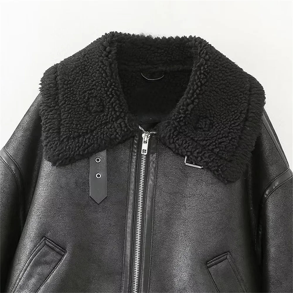 Double-Sided Biker Jacket – Long Sleeve & Collared