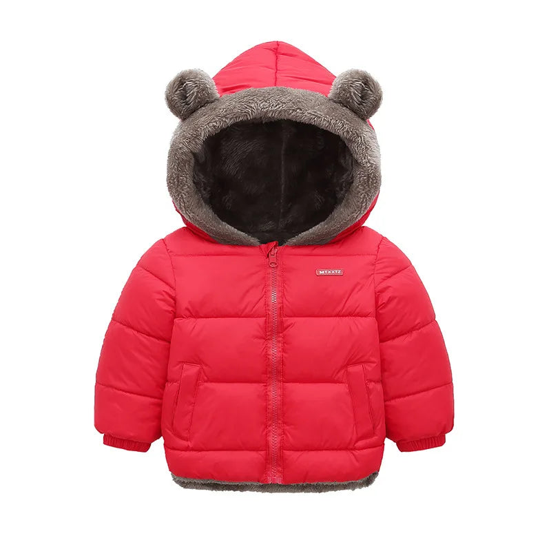 Warm Baby Coat – Padded Cotton Jacket with Hood (Unisex)