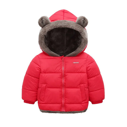 Warm Baby Coat – Padded Cotton Jacket with Hood (Unisex)
