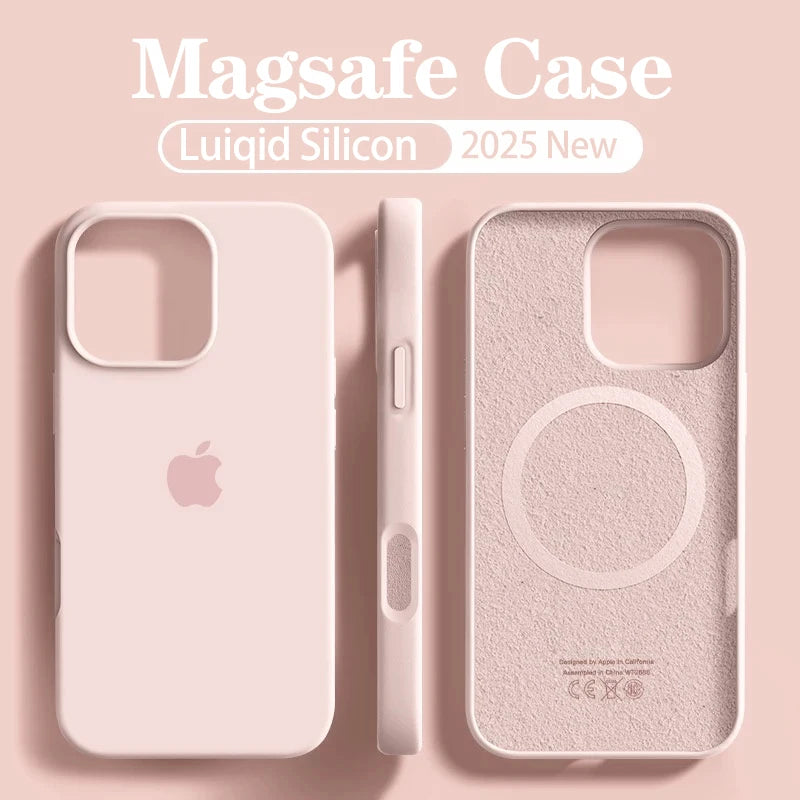 Original MagSafe Magnetic Liquid Silicone Soft Case for Apple - Premium Protection & Seamless Charging