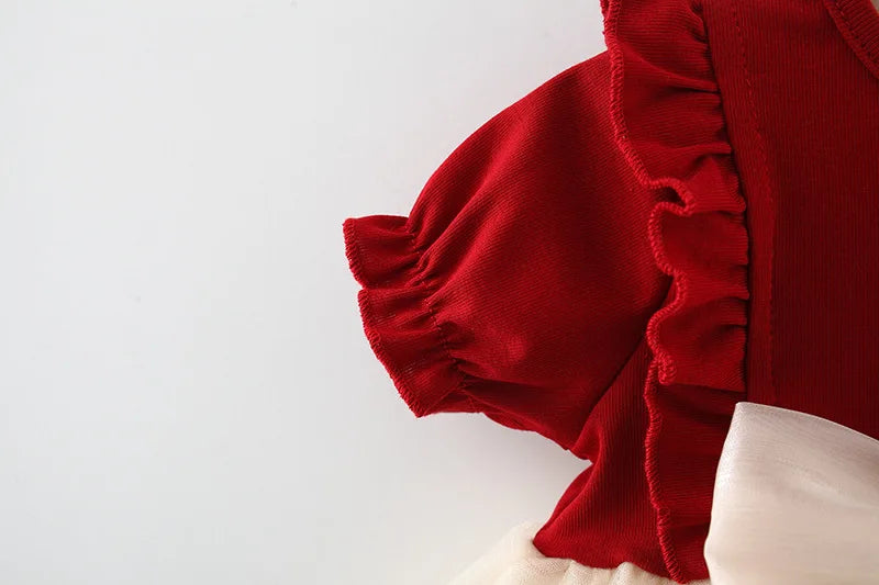 Baby Girl Short Sleeve Mesh Princess Dress