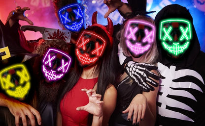 Halloween LED Mask – Poptrend Light-Up Scary Costume Accessory
