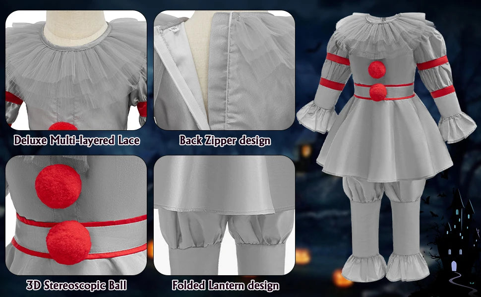 Children’s Horror Clown Cosplay – IT Movie Inspired Costume Set
