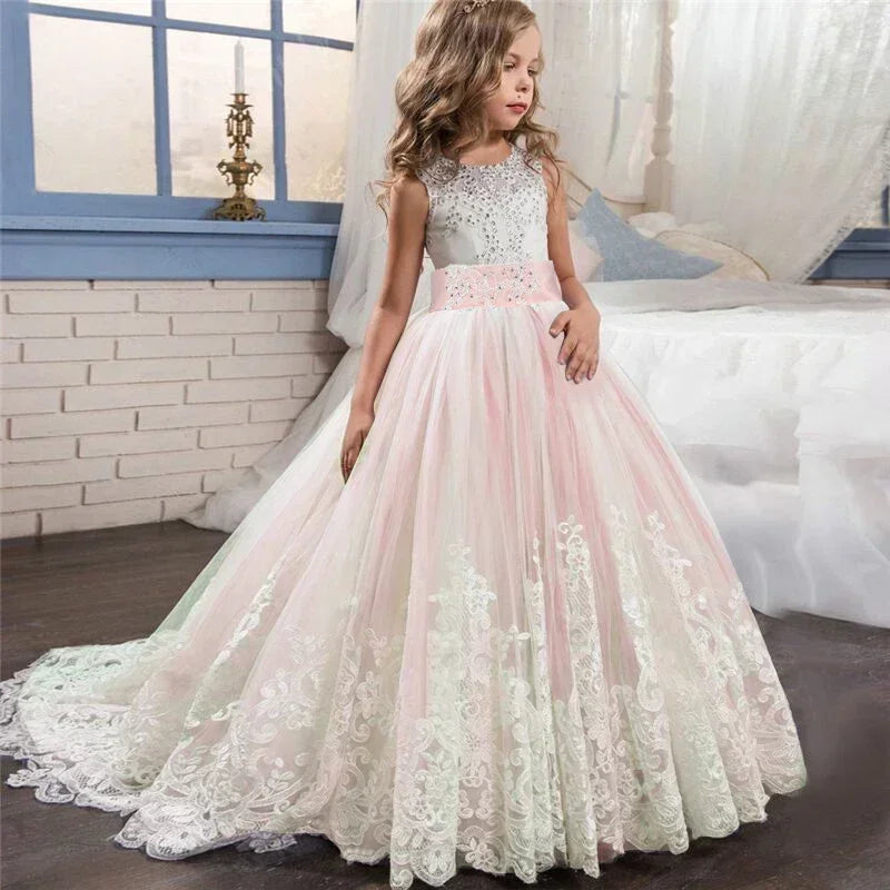 Princess Party Dress – Lace Formal Dress for Girls