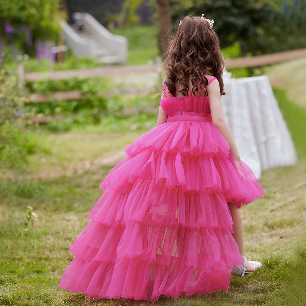 Elegant Girls Party Dress – Trailing Evening Gown
