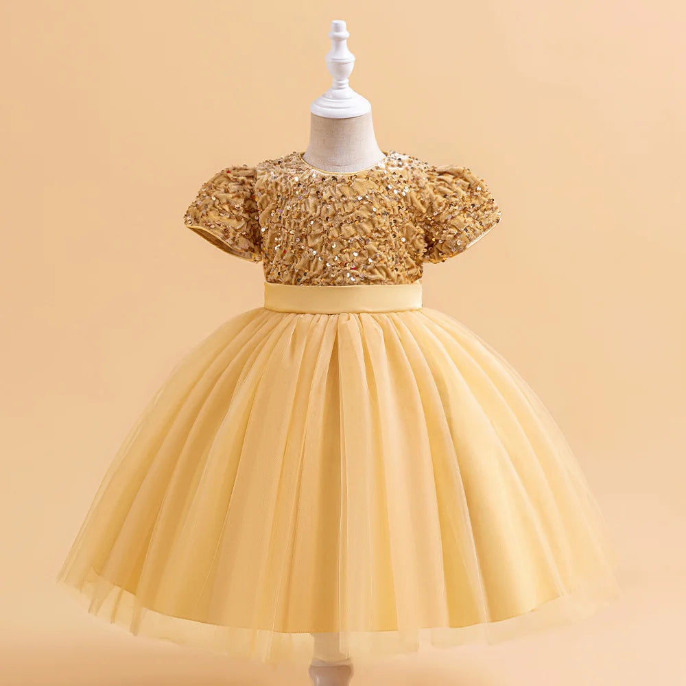 Princess Girls’ Sequined Bow Dress – Birthday