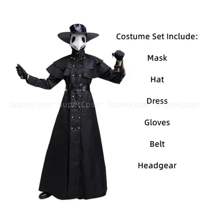 Wizard & Monk Robe – Gothic Plague Doctor Halloween Costume
