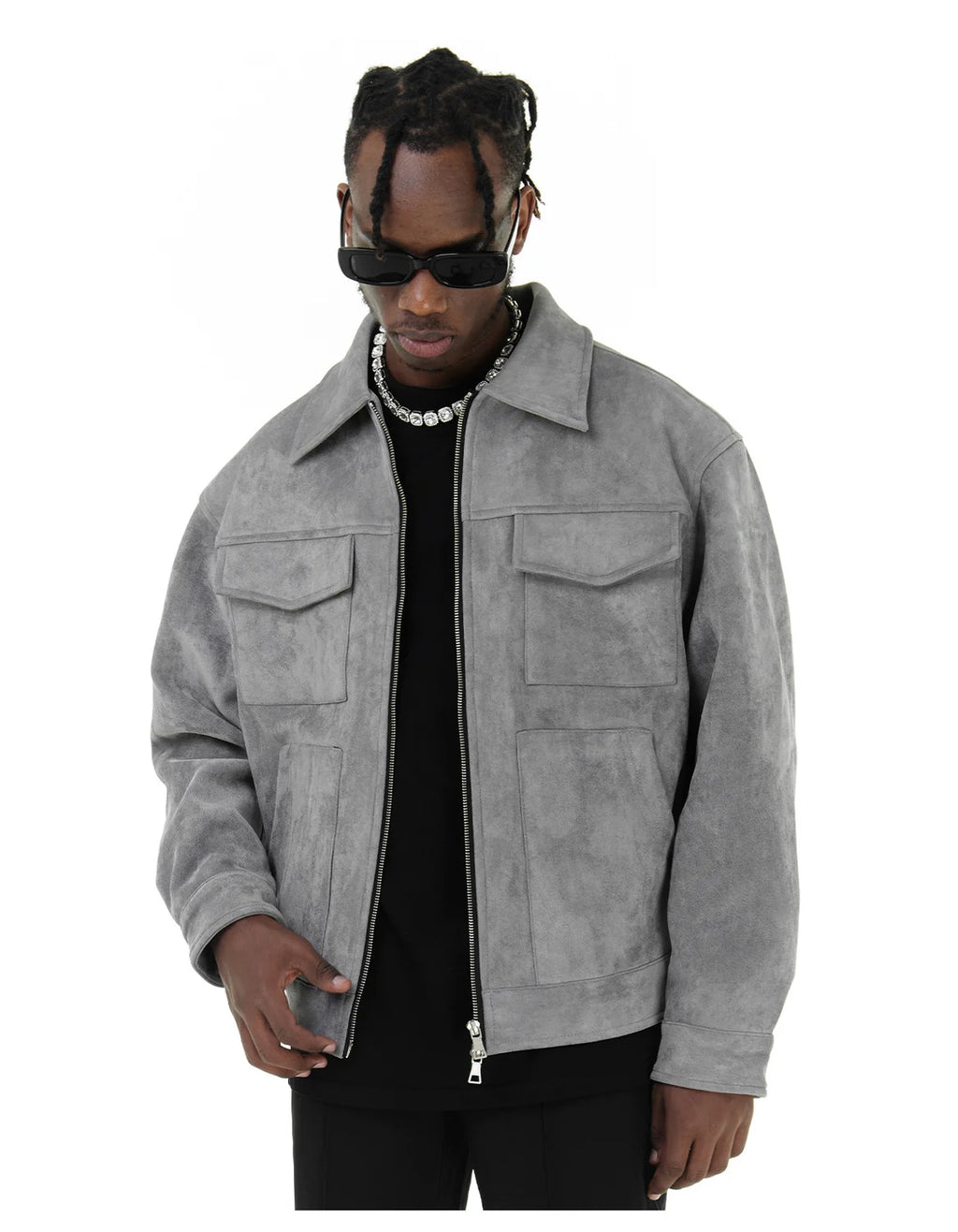 Casual Oversize Men's Jacket – Lapel Zipper Thick Coat