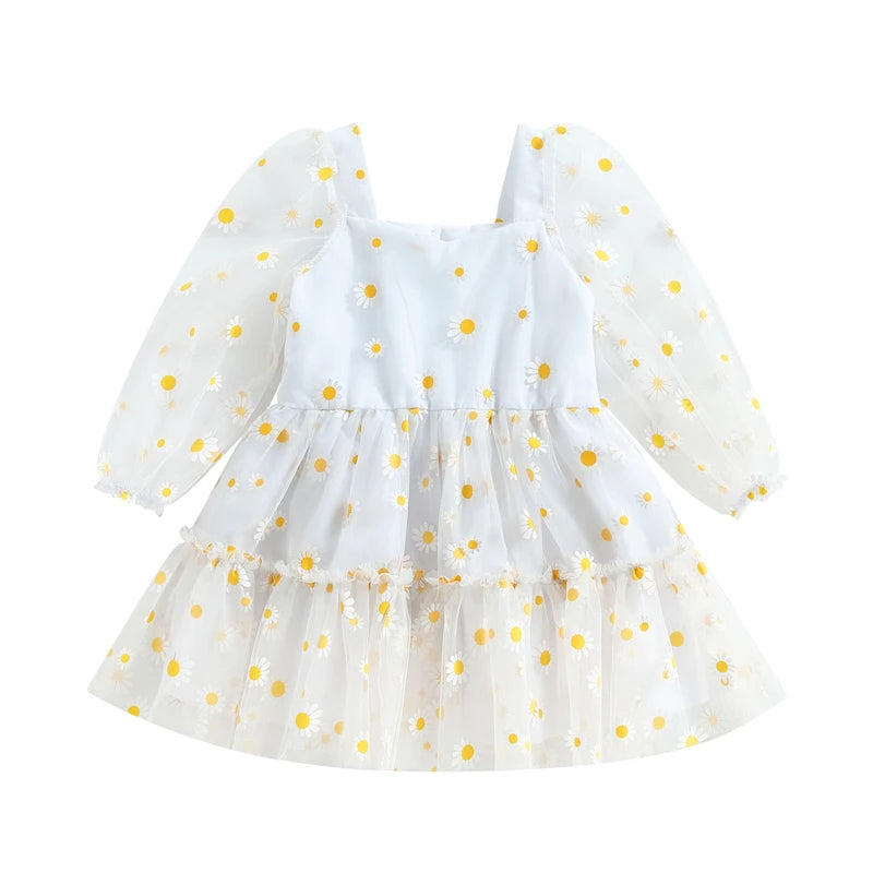 Baby Girl Long Sleeve Daisy Princess Dress