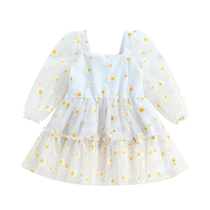 Baby Girl Long Sleeve Daisy Princess Dress