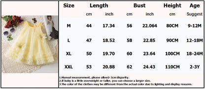 Baby Girl Costume – 3D Flowers & Mesh Pleats