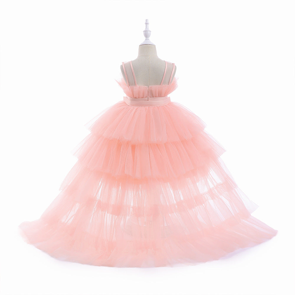 Elegant Girls Party Dress – Trailing Evening Gown
