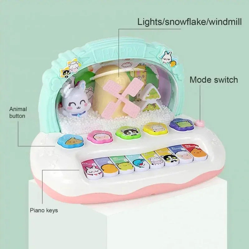 Snowflake Electronic Piano – Musical Toy with Lights & Sounds for Kids!