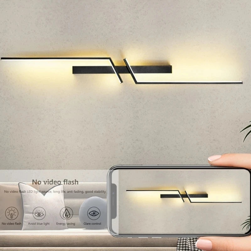 Modern LED Wall Light: Minimalist Design for Bedroom & Living Room