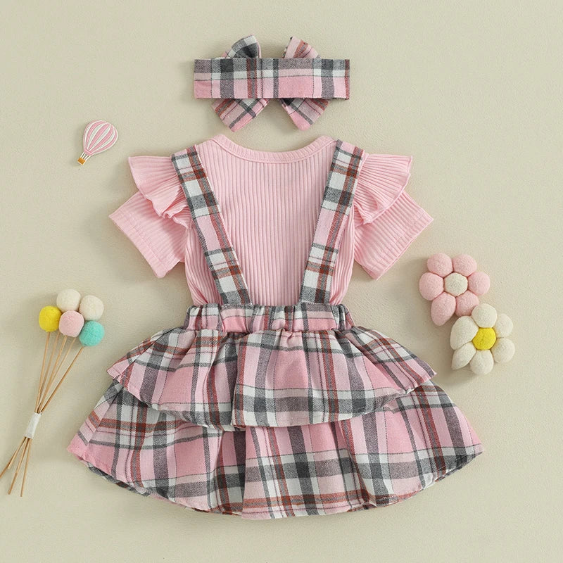 Sweet Baby Girl Summer Clothing Set 3Pcs
