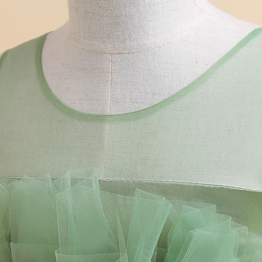 Girls Party Dress – White Tulle Wedding Gown