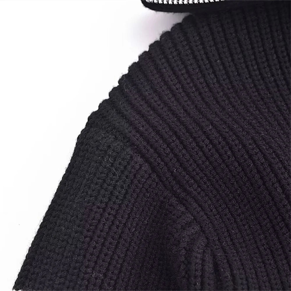 Warm Half-Zip Sweater Jacket for Fall/Winter