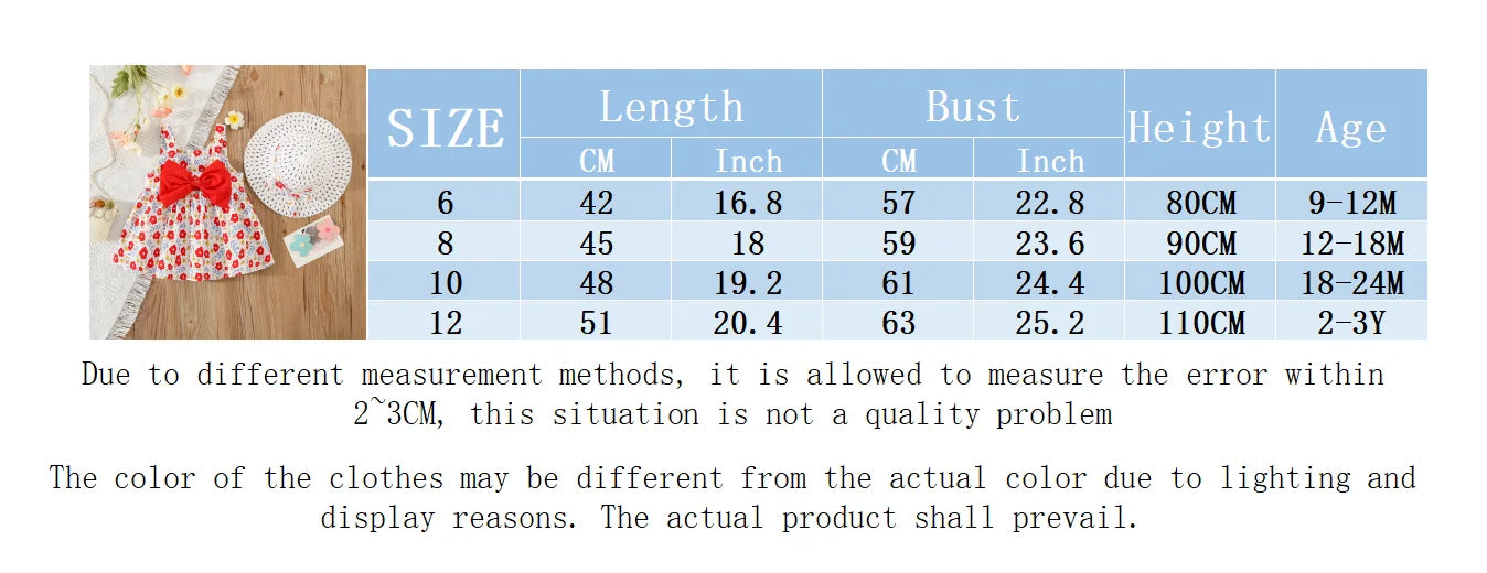 Baby Girl Cotton Sundress with Bow