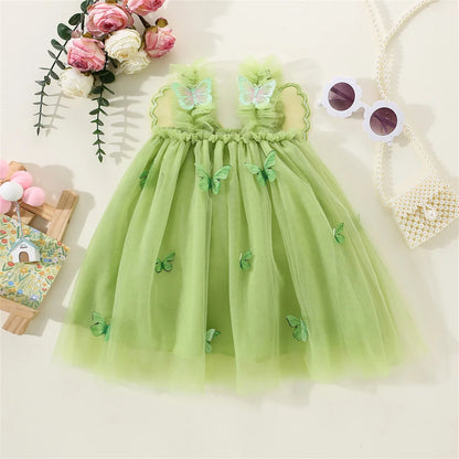 Cute Infant Princess Dress with Butterfly Wings