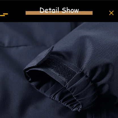 Men’s Solid Color Winter Jacket – Fleece Lined & Windproof