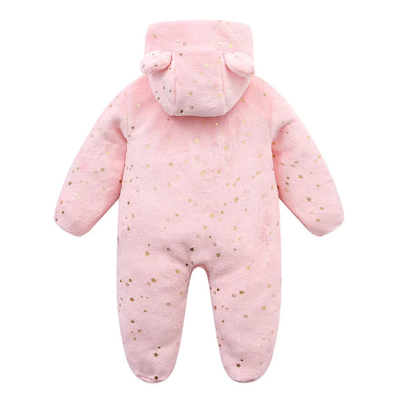 Soft Flannel Baby Romper – 0–12M Warmth