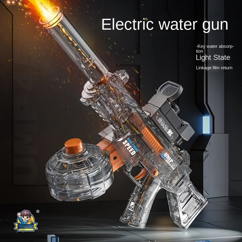 Electric water gun for adults by Ultra Shoppings, powerful automatic water blaster perfect for summer outdoor beach fun.