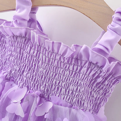 Toddler Girl Embroidered Mesh Party Outfit