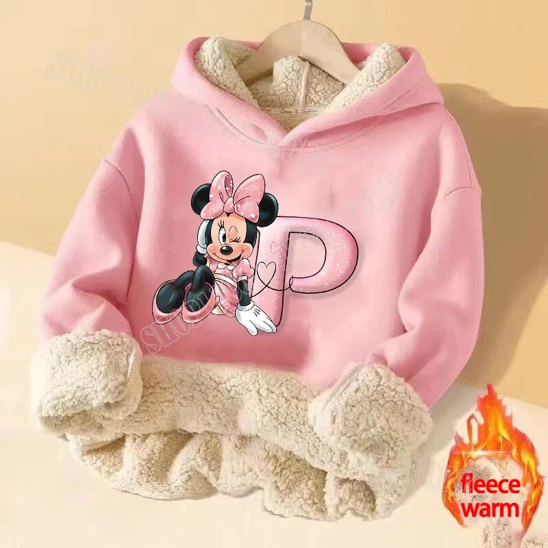 Minnie Mouse Girl Pullover Hoodie: Warm & Stylish Winter Sweatshirt