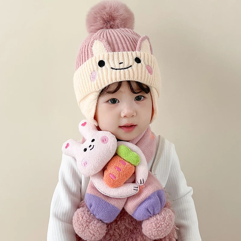 Warm Knit Bear Hat – Baby & Toddler Cap