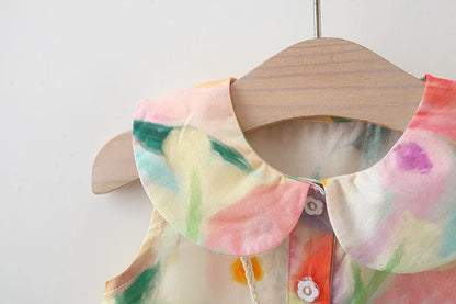 Toddler Baby Girl Princess Outfit with Doll Collar