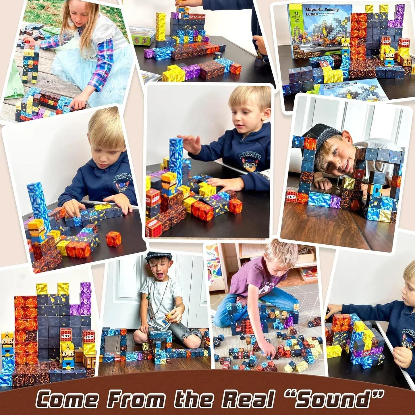 Magnetic Building Blocks Cube Set - STEM Toy for Kids 3+ | DIY Model & Sensory Fun