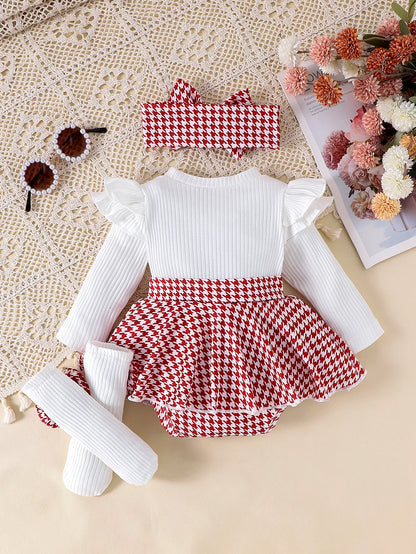 Sweet Baby Girl Fall Outfit 2Pcs Set
