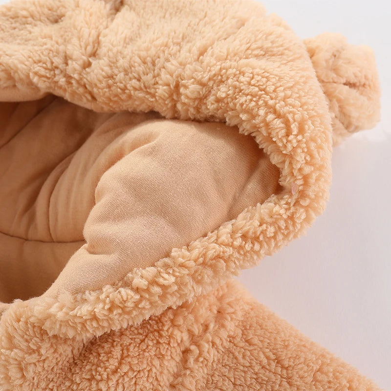 Newborn Winter Romper – Warm & Hooded Jumpsuit