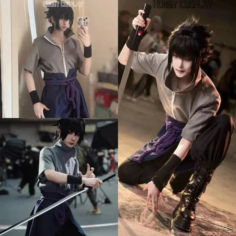 Anime Sasuke Cosplay Outfit – Uchiha Uniform for Halloween & Parties