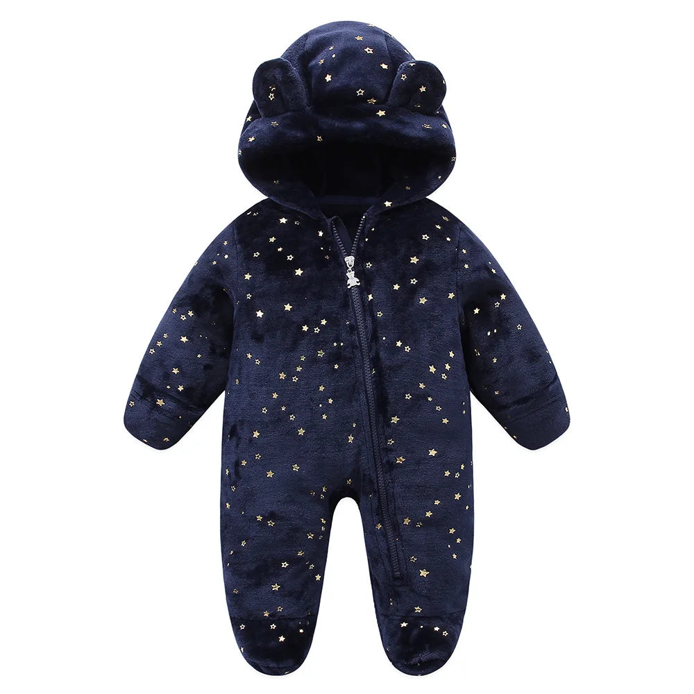 Cozy Cartoon Print Baby Bodysuit – Unisex 0-19 Months