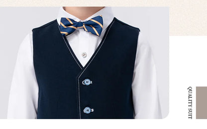 Boys’ Formal Suit Set – Spring/Summer Wedding Outfit (Ages 1–14)
