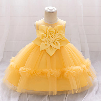 1st Birthday Fluffy Princess Dress for Girls