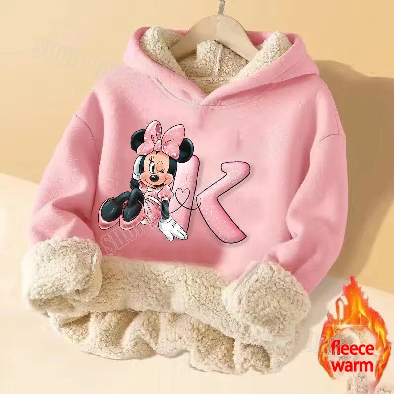 Minnie Mouse Girl Pullover Hoodie: Warm & Stylish Winter Sweatshirt