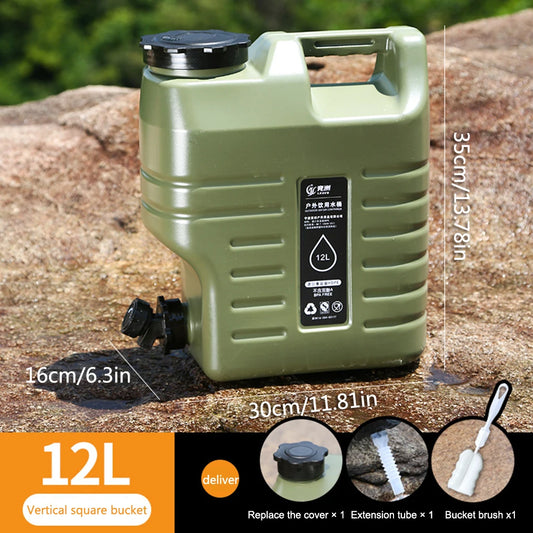 Outdoor Water Bucket Portable Car Water Tank with Faucet for Camping Cooking Picnic