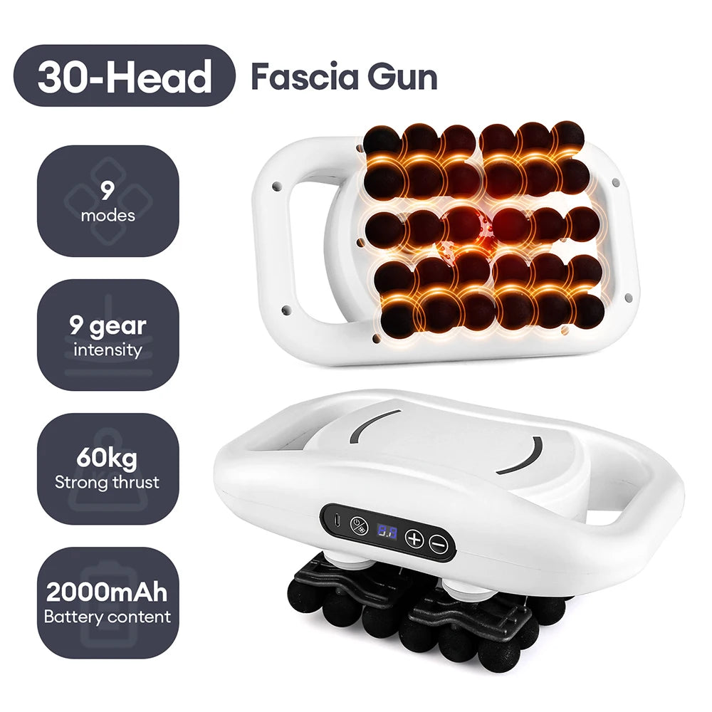 30-Level Pro Massage Gun: High-Frequency Full Body Fascia Tool - Ultra Shoppings