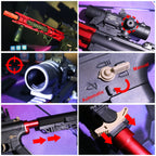 Ultra Shoppings high-performance water gel ball blaster toy gun for safe outdoor fun, shown in a vibrant blue and black design.