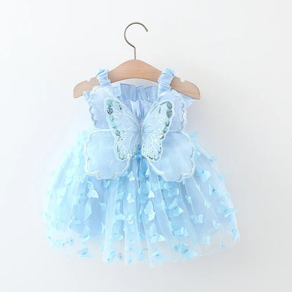 Toddler Girl Embroidered Mesh Party Outfit