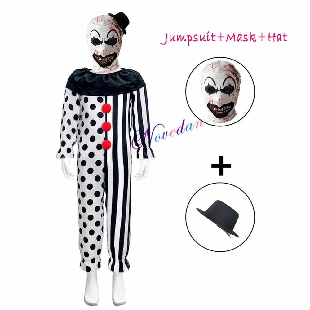 Scary Terrifier Costume – Kids’ Joker & Clown Cosplay Halloween Suit