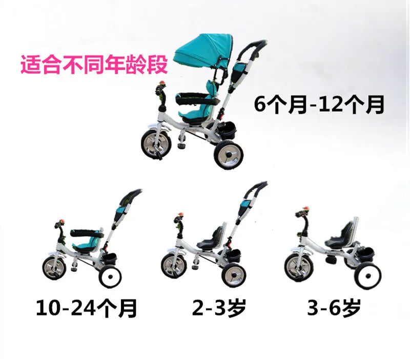 New Reversible Children's Tricycle – 3-in-1 Kids Bike & Scooter