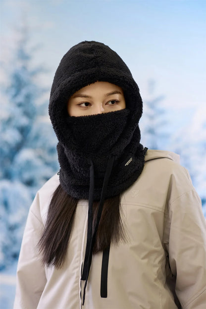 Winter Face Cover Hat with Fleece Sherpa Lining