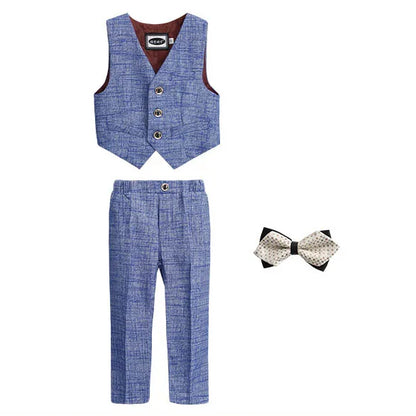 Teen Boys’ Formal Plaid Suit – Multi-Piece Elegant Outfit