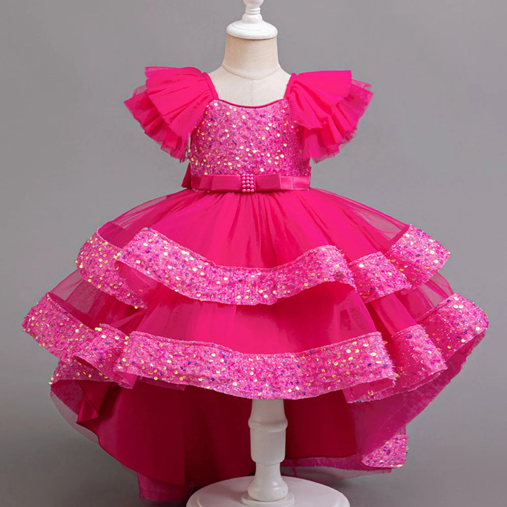 Girls’ Green Sequined Party Dress – 3 to 10 Years