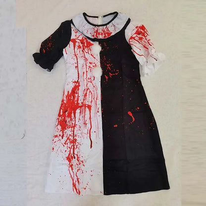 Horror Clown Costume – Terrifier 3 Bloody Jumpsuit for Halloween